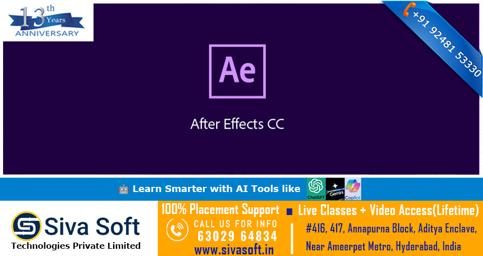Classroom Adobe After Effects Training Course in SR Nagar Hyderabad India