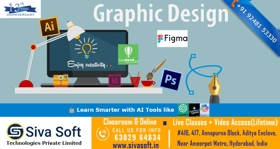 Classroom Desktop Publishing (DTP) & Graphic Designing (UX), with Figma + AI Training Course in SR Nagar Hyderabad India
